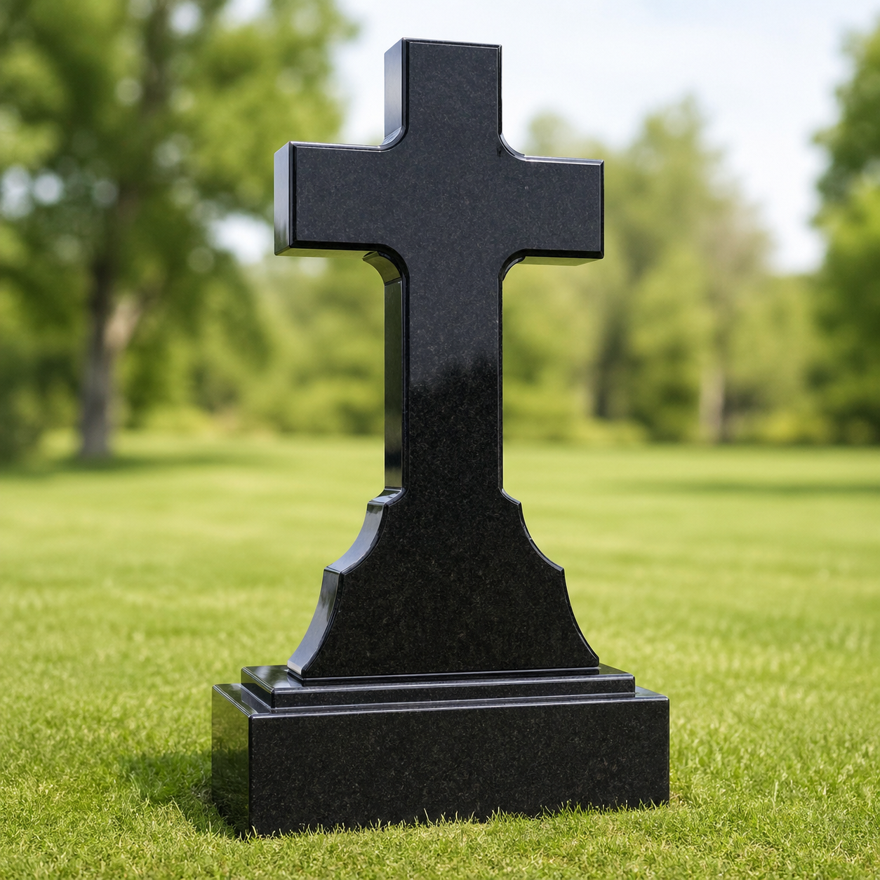 granite Cross Headstone hand-carved by Cross Memorials in NJ — image 1